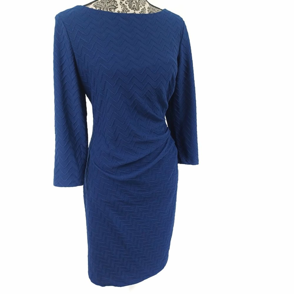 Chaps Textured Chevron Pattern Side Pleat Stretch… - image 4